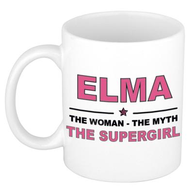 Elma cadeau mok - Woman Myth Supergirl - naam koffiemok - 300 ml - collega - moederdag