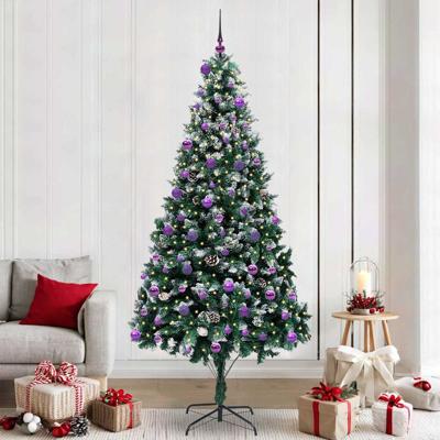 VidaXL Kunstkerstboom groen 240 cm pvc en staal en kunststof
