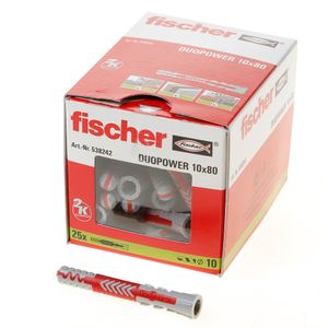 Fischer DUOPOWER 10 x 80 25 stuk(s) 80 mm