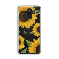 Sunflower and bees: Samsung Galaxy J8 (2018) Transparant Hoesje