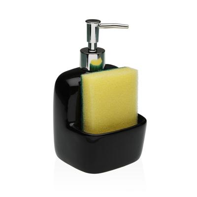 Zeepdispenser Versa Zwart Keramisch 9,4 x 17,8 x 10,5 cm