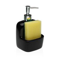 Zeepdispenser Versa Zwart Keramisch 9,4 x 17,8 x 10,5 cm - thumbnail