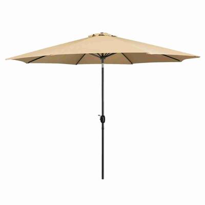 Marbueno Parasol Staal 8 Spaken D300 cm Polyester Bruin Tuin, Zwembad, Terras