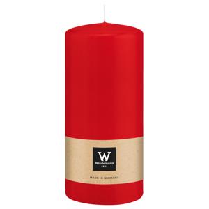 Cilinderkaars/stompkaars - rood - 15 x 7 cm - 63 branduren