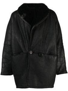 A.N.G.E.L.O. Vintage Cult manteau à doublure en peau lainée (années 1980) - Noir