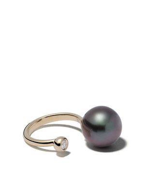 Mizuki bague en or 14ct à diamant et perle
