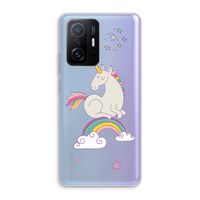 Regenboog eenhoorn: Xiaomi 11T Transparant Hoesje