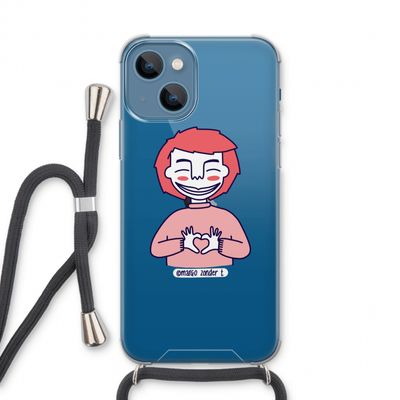 Hartje: iPhone 13 Transparant Hoesje met koord