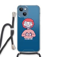 Hartje: iPhone 13 Transparant Hoesje met koord