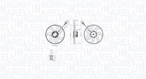 Koelventilatorwiel MAGNETI MARELLI, Diameter (mm)4.095mm, Spanning (Volt)13V, u.a. für VW, Skoda, Audi, Seat