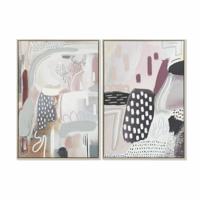 Schilderij DKD Home Decor 63 x 4,5 x 93 cm Abstract Stads (2 Stuks)
