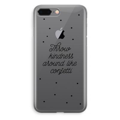 Confetti: iPhone 8 Plus Transparant Hoesje