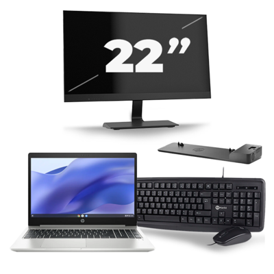 HP ProBook 450 G7 - Intel Core i5-10e Generatie - 15 inch - 8GB RAM - 256GB SSD - Windows 11 + 1x 22 inch Monitor