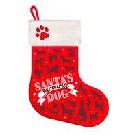 Kerstsok voor honden- Favourite dog -37 cm - kerstsok voor huisdieren   -