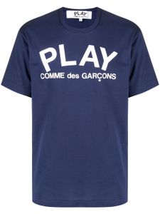 Comme Des Garçons Play t-shirt à logo imprimé - Bleu