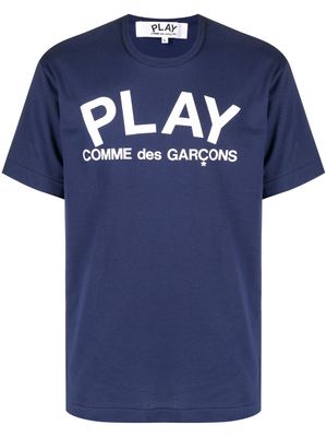 Comme Des Garçons Play t-shirt à logo imprimé - Bleu