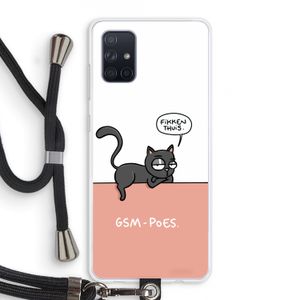 GSM poes: Samsung Galaxy A71 Transparant Hoesje met koord