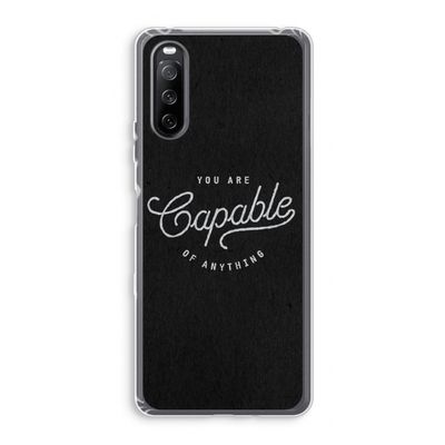Capable: Sony Xperia 10 III Transparant Hoesje