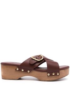 Ancient Greek Sandals sabots Marilisa cloutés - Marron