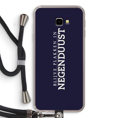 Blijve plakken in Negenduust: Samsung Galaxy J4 Plus Transparant Hoesje met koord