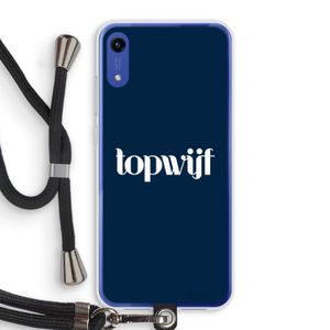 Topwijf Navy: Honor Play 8A Transparant Hoesje met koord