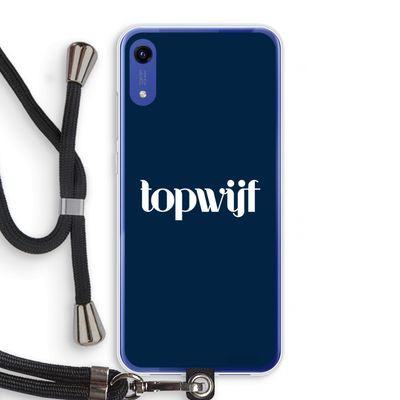 Topwijf Navy: Honor Play 8A Transparant Hoesje met koord
