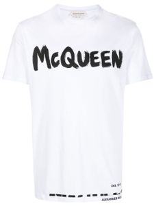 Alexander McQueen t-shirt à logo imprimé - Blanc