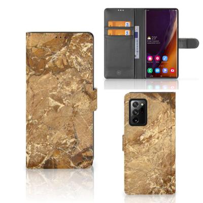 Samsung Galaxy Note20 Ultra | Bookcase | Marmer Creme
