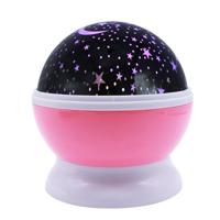 Sterren sterrenhemel LED batterij USB nachtlampje projector Luminaria maan nieuwigheid tafel nacht lamp voor kinderen (roze)