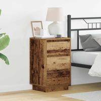 Nachtkastje met lade Oud Hout 39 x 34.5 x 65 cm Bewerkt hout