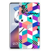 Motorola Edge 30 Fusion | TPU Hoesje | Blokken Kleurrijk