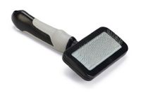 Beeztees slickerborstel - hondenverzorging - middel - zwart/grijs - 18 cm
