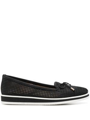 Baldinini ballerines à design perforé - Noir