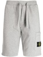 Stone Island bermuda en coton à patch Compass - Gris