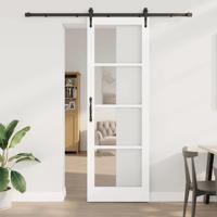 Schuifdeur ORKDAL Wit 78 x 232 cm Hout en metaal