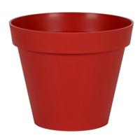 EDA Toscane Bloempot - kunststof - rood - D40 x H32 cm - binnen- en buitenshuis