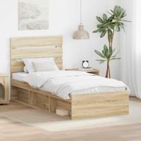 Bedframe Sonoma Eiken 90 x 200 cm Massief grenenhout