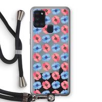 Klaproosjes: Samsung Galaxy A21s Transparant Hoesje met koord