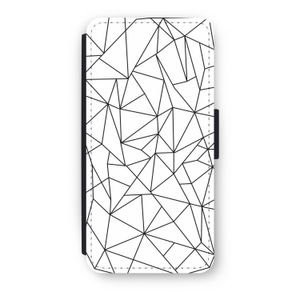 Geometrische lijnen zwart: iPhone 8 Flip Hoesje