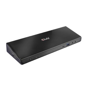 CLUB3D Type-C Universeel (2x 4K60Hz +1x 4K30Hz), oplaad Docking Station 60W DisplayLink® gecertificeerd en DP alt modus - kensington lock