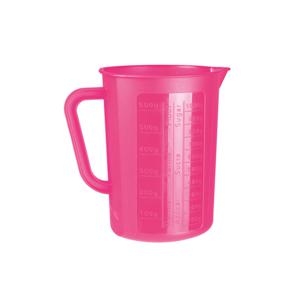 Keuken maatbeker/mengbeker - kunststof - fuchsia roze - 1400 ml