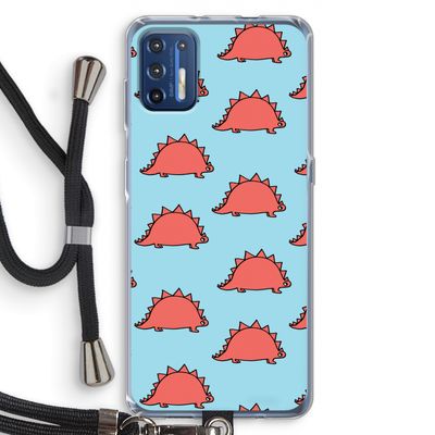 Dinosawrr: Motorola Moto G9 Plus Transparant Hoesje met koord
