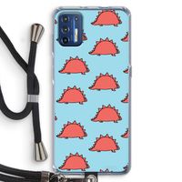 Dinosawrr: Motorola Moto G9 Plus Transparant Hoesje met koord