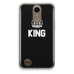 King zwart: LG K10 (2017) Transparant Hoesje