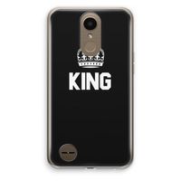 King zwart: LG K10 (2017) Transparant Hoesje