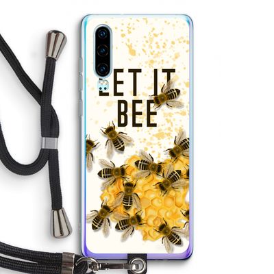 Let it bee: Huawei P30 Transparant Hoesje met koord