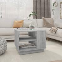 Salontafel 55x55x43 cm bewerkt hout grijs sonoma eikenkleurig