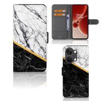 OnePlus Nord 3 | Bookcase | Marmer Wit Zwart - Origineel Cadeau Man