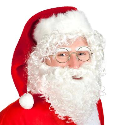 Verkleed brilletje voor Kerstman en Sinterklaas - Rond - goud montuur