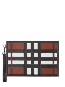 Burberry pochette zippée à carreaux - Marron